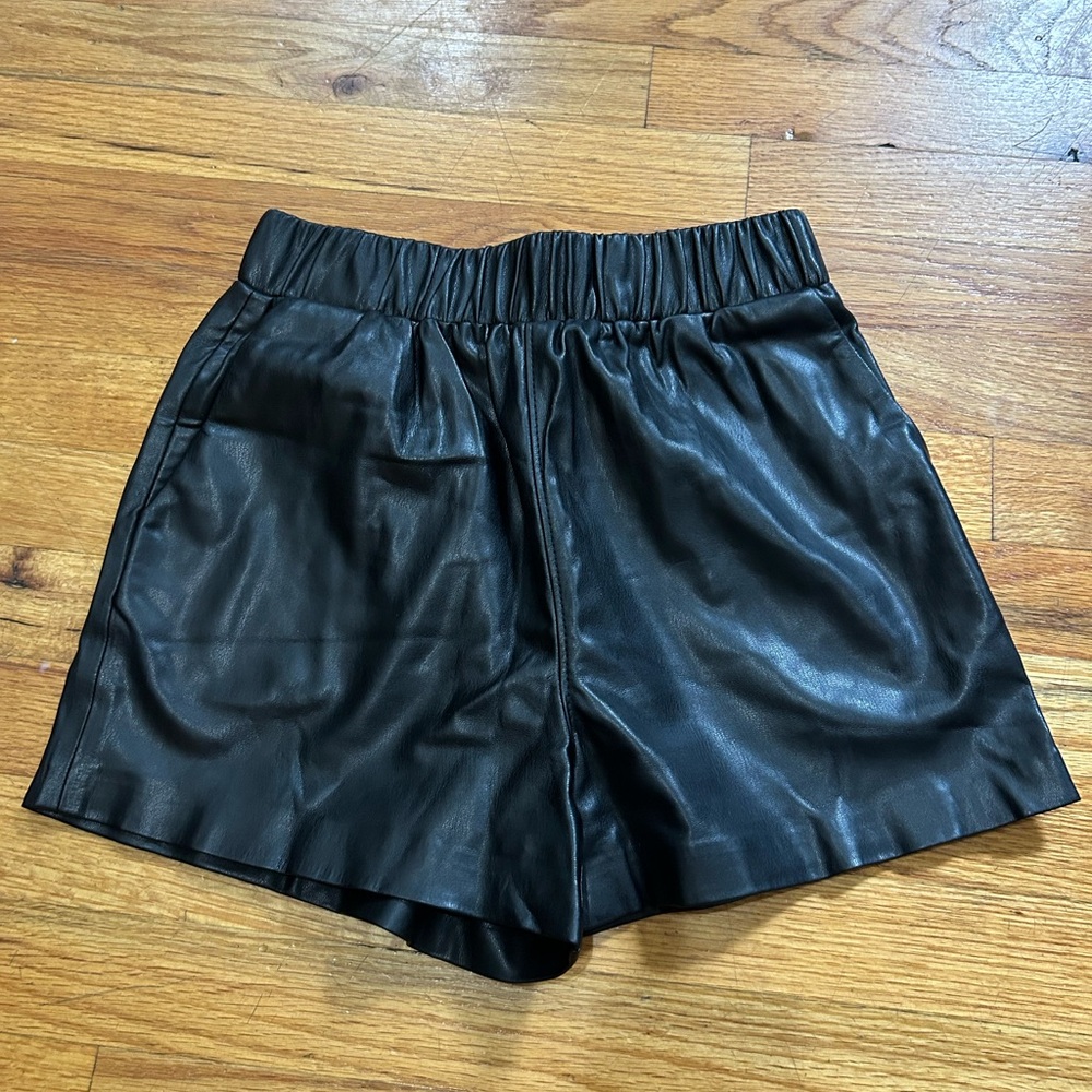 Blank NYC Leather Shorts